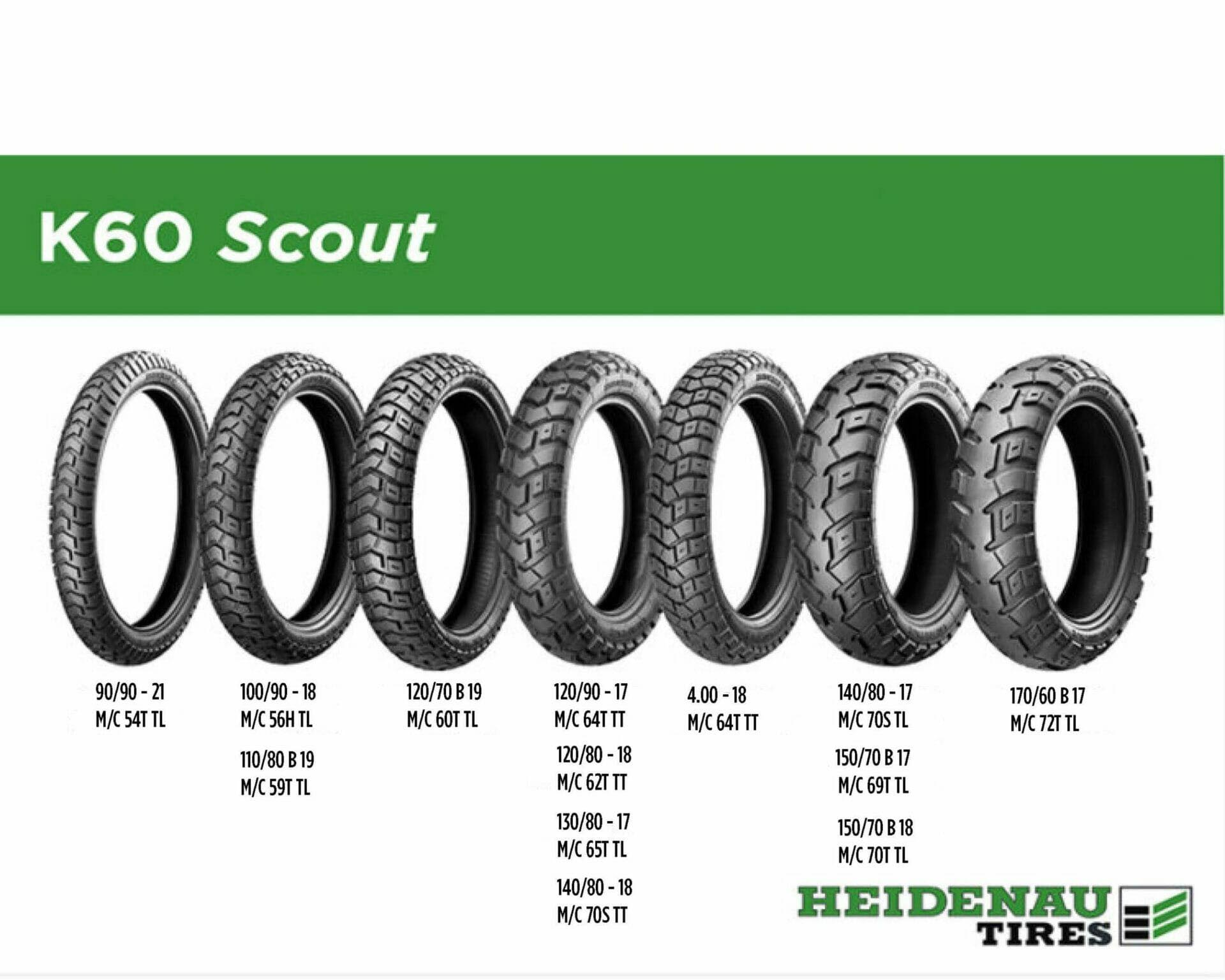 Heidenau K 60 Scout (M+S) 120/70 B 19 60T TL (voorband) - Afbeelding 2