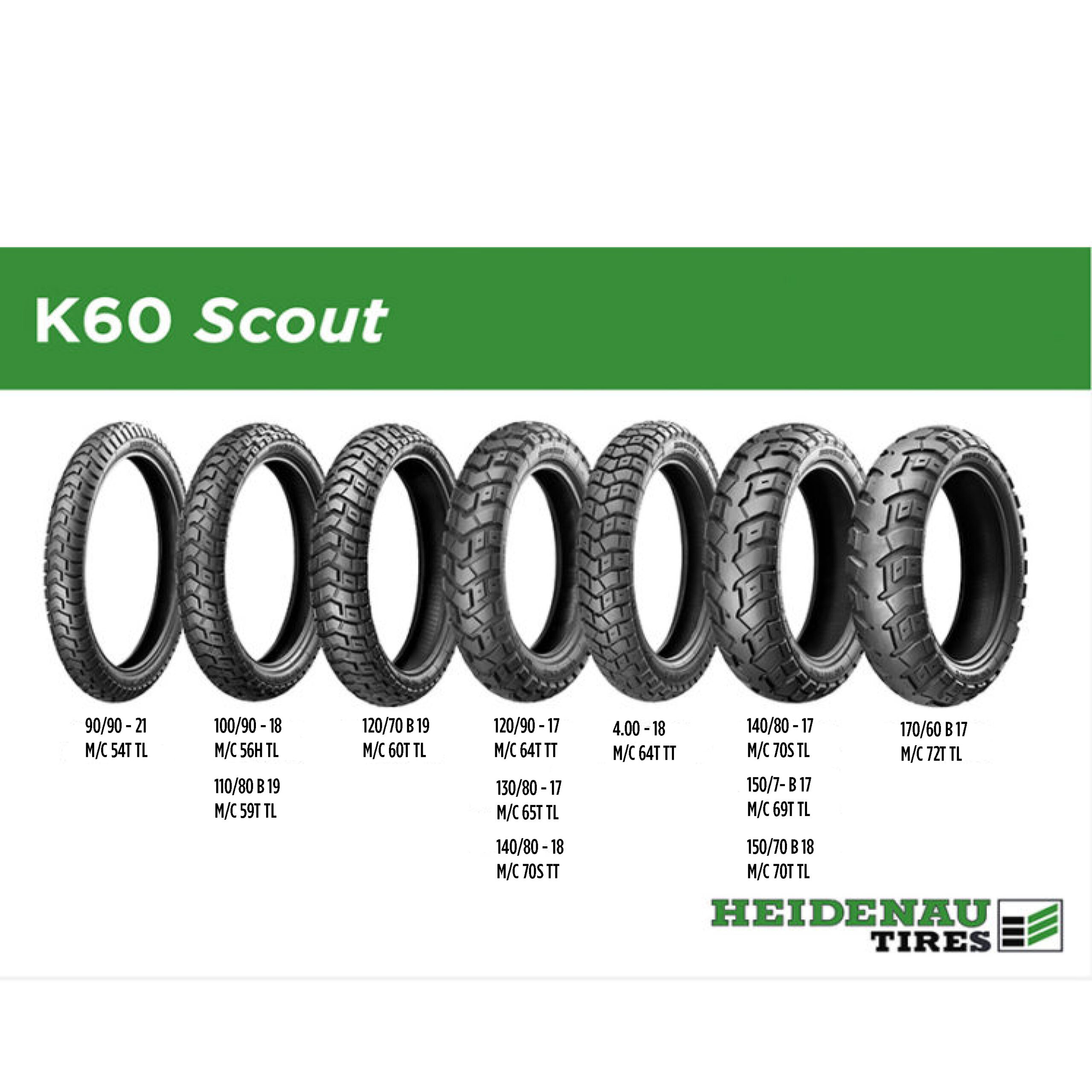 Heidenau K 60 Scout (M+S) 120/80 - 18 62T TT (achterband) - Afbeelding 3